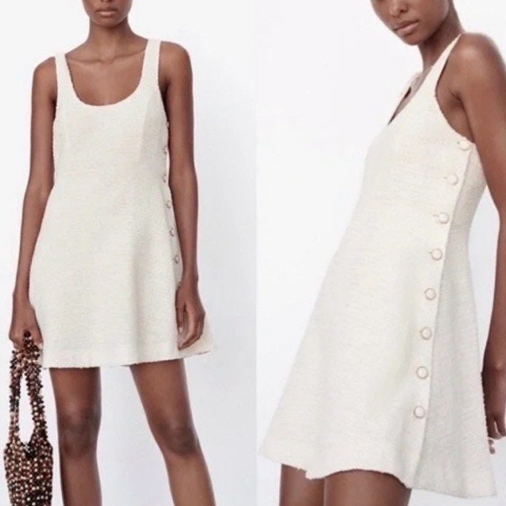 Zara textured/tweed dress